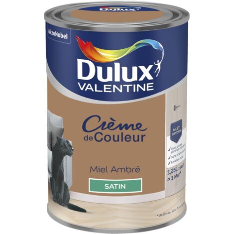 [PROMO] Peinture Crème De Couleur Satin Miel Ambré 1,25 L - Dulux Valentine