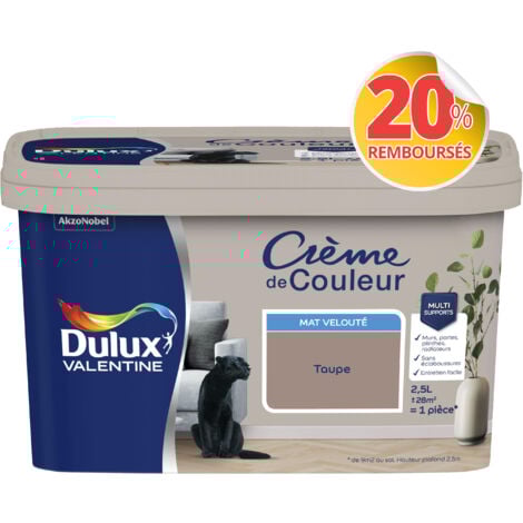 Peinture Crème De Couleur Mat Taupe 2,5 L - Dulux Valentine