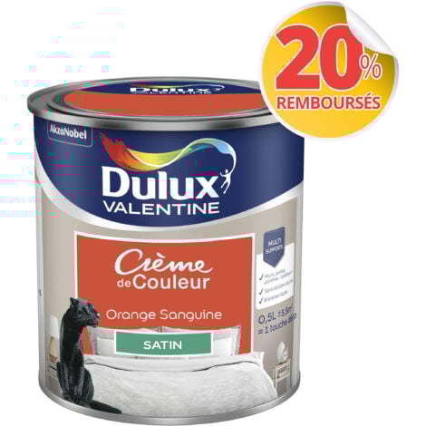Peinture Crème De Couleur Satin Orange Sanguine 0,5 L - Dulux Valentine