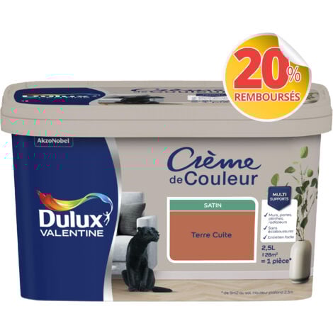 Peinture Crème De Couleur Satin Terre Cuite 2,5 L - Dulux Valentine