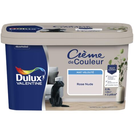 Peinture Crème De Couleur Mat Rose Nude 2,5 L - Dulux Valentine