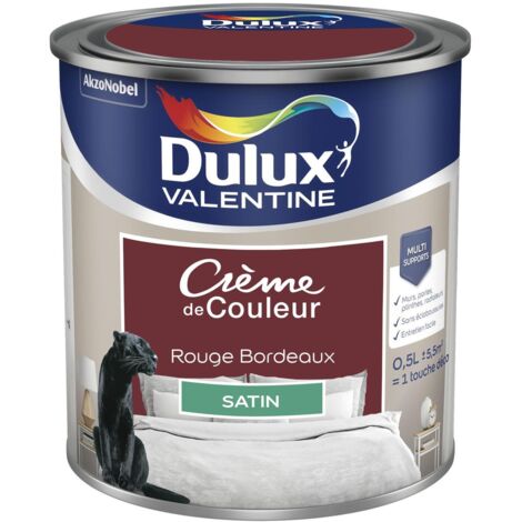 Peinture Crème De Couleur Satin Rouge Bordeaux 0,5 L - Dulux Valentine