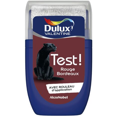 Dulux Valentine – Testeur couleur rouge bordeaux 30 mL – Peinture acrylique satinée lessivable – Application directe sur murs et boiseries (1/5)