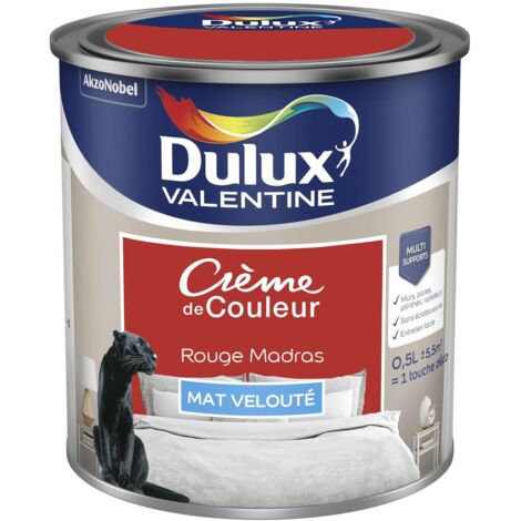 Peinture Crème De Couleur Mat Rouge Madras 0,5 L - Dulux Valentine