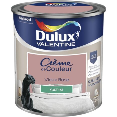 Peinture Crème De Couleur Satin Vieux Rose 0,5 L - Dulux Valentine