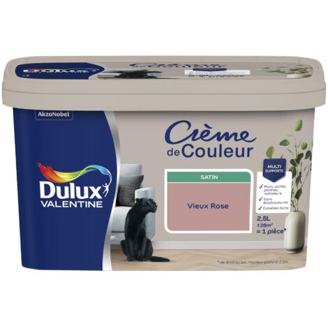 Peinture Crème De Couleur Satin Vieux Rose 2,5 L - Dulux Valentine