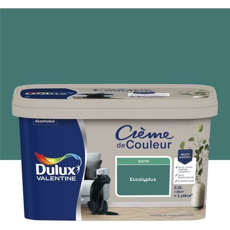 Peinture Crème De Couleur Satin Eucalyptus 2,5 L - Dulux Valentine