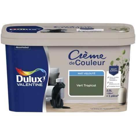 Peinture Crème De Couleur Mat Vert Tropical 2,5 L - Dulux Valentine