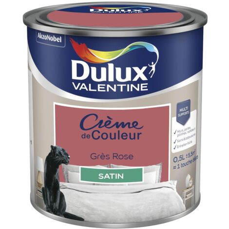 Peinture Crème De Couleur Satin Grès Rose 0,5 L - Dulux Valentine