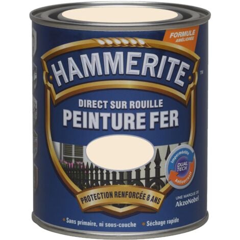 Peinture Direct Sur Rouille Laqué Blanc Cassé 0,75 L - Hammerite