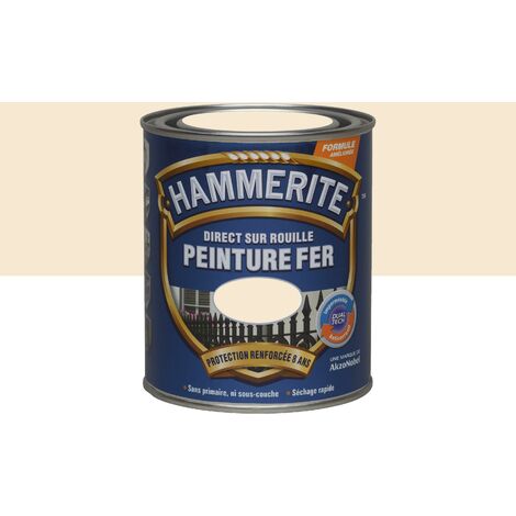 Peinture Direct Sur Rouille Laqué Blanc Cassé 0,75 L - Hammerite