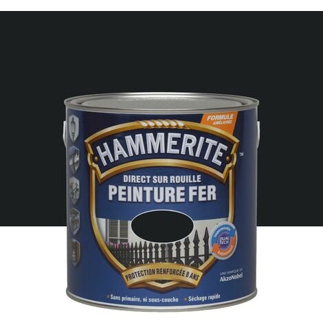 Peinture Direct Sur Rouille Laqué Noir 2,5 L - Hammerite