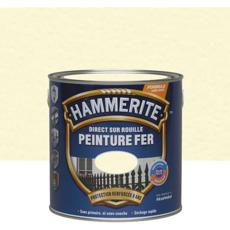Peinture Direct Sur Rouille Martelée Blanc Brume 2,5 L - Hammerite
