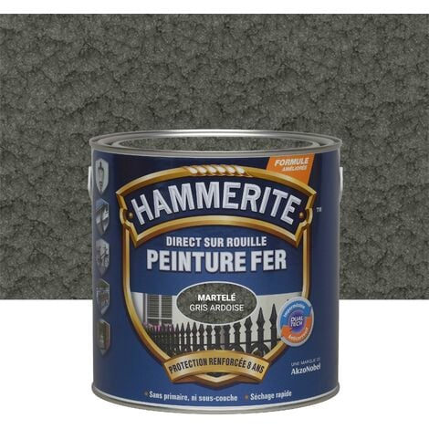 Peinture Direct Sur Rouille Martelée Gris Ardoise 2,5 L - Hammerite