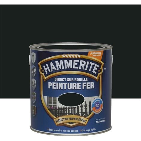 Peinture Direct Sur Rouille Satinée Noir 2,5 L - Hammerite