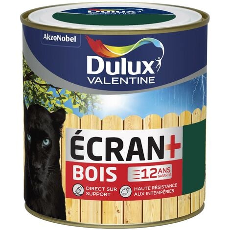 Peinture Ecran+ Bois Satin Vert Basque (RAL 6005) 0,5 L - Dulux Valentine