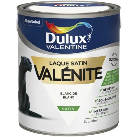 main image of "Peinture Laque Valénite Satin Blanc De Blanc 2 L - Dulux Valentine"