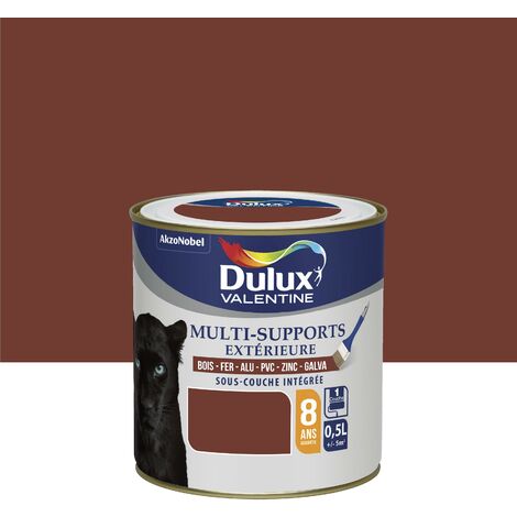 Peinture Multi-Supports Extérieure Satin Ton Bois (RAL 8015) 0,5 L - Dulux Valentine