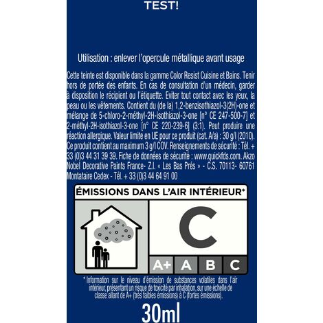 Testeur couleur Rouge Industriel 30 mL - Peinture Dulux Valentine
