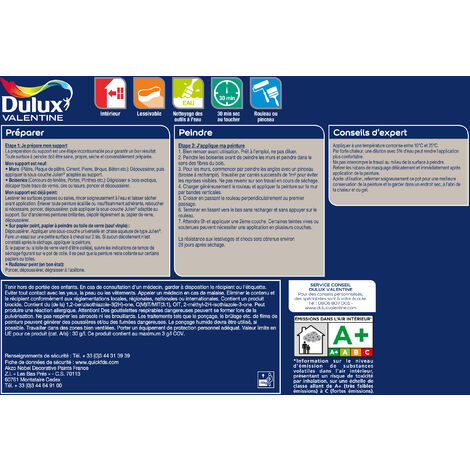 Peinture Crème De Couleur Satin Glycine 10L - Dulux Valentine