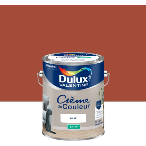 Peinture mur, boiserie tomette satin DULUX VALENTINE Crème de couleur 0.5L