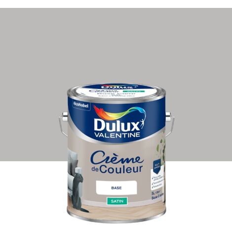 Peinture Crème De Couleur Satin Béton Gris 5L - Dulux Valentine