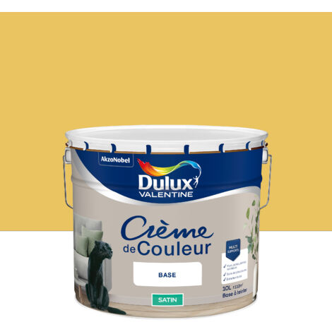 Peinture Crème De Couleur Satin Jaune Printemps 10L - Dulux Valentine