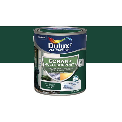 ECRAN+ MULTI-SUPPORTS EXTERIEURE - Peinture en Phase Aqueuse Éxtérieur - Satin Vert Pays Basque 2 L - Dulux Valentine