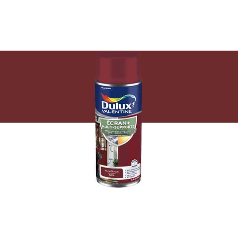 ECRAN+ MULTI-SUPPORTS EXTERIEURE - Peinture en Phase Aqueuse Éxtérieur - Satin Rouge Basque aérosol 400 ml - Dulux Valentine