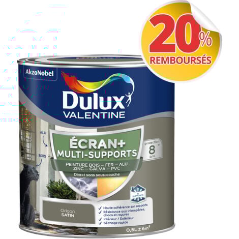 ECRAN+ MULTI-SUPPORTS EXTERIEURE - Peinture en Phase Aqueuse Éxtérieur - Satin Origan 0,5 L - Dulux Valentine