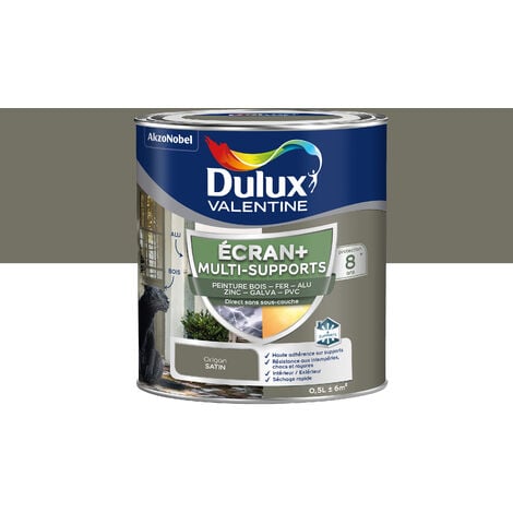 ECRAN+ MULTI-SUPPORTS EXTERIEURE - Peinture en Phase Aqueuse Éxtérieur - Satin Origan 0,5 L - Dulux Valentine