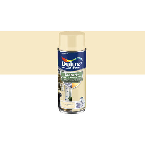 ECRAN+ MULTI-SUPPORTS EXTERIEURE - Peinture en Phase Aqueuse Éxtérieur - Satin Lemon Cheesecake aérosol 400 ml - Dulux Valentine