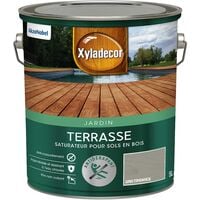 Saturateur pour sol exterieur en bois - Terrasses - aspect mat gris tendance 5 L - Xyladecor