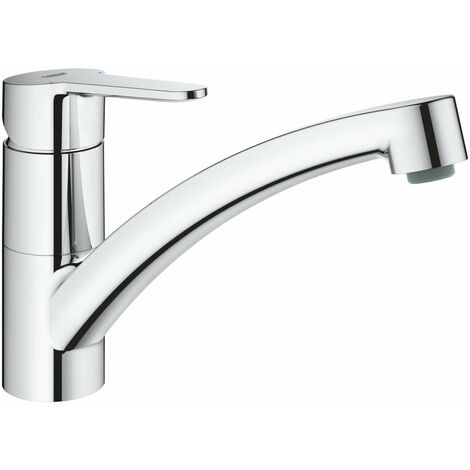 Mitigeur de cuisine bec bas chromé – Finition GROHE StarLight – Cartouche céramique 35mm – Bec pivotant 140° – 31680000
