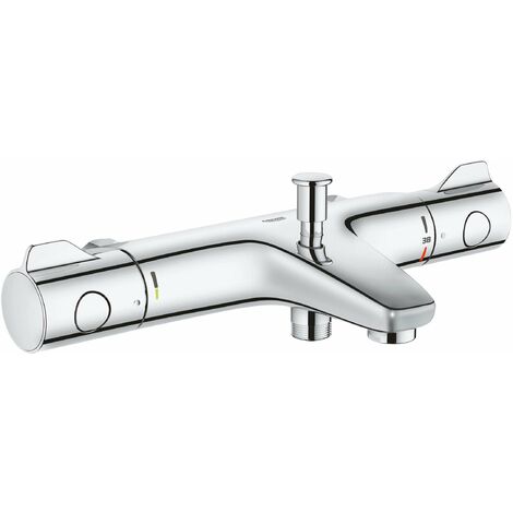 Mitigeur thermostatique de baignoire chrome – Finition chromée GROHE StarLight – Technologie EcoJoy – Limiteur de température – 34756000