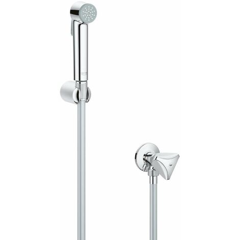 Grohe – Ensemble douche avec robinet d'arrêt 1 jet Tempesta-F Trigger Spray 30 – Finition chromée – Flexible 1250 mm – 27514001