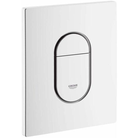 Grohe – Plaque de commande WC blanc alpin – ABS durable – Double chasse 3/6L – Compatible mécanisme pneumatique AV1 – 38844SH0