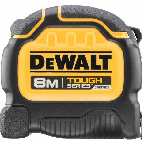 Dewalt – Mètre à ruban 8m – DWHT369280 – Largeur 32mm – Revêtement BladeArmor pour protection accrue – Crochet TRUE-ZERO pour mesures précises