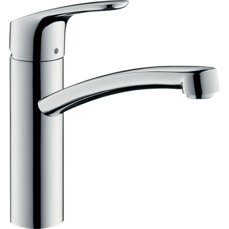 Hansgrohe – Mitigeur de cuisine monocommande 160 Focus DN 15 chromé – Bec orientable 360° – Débit 12 l/min – Installation facile avec flexibles G ⅜