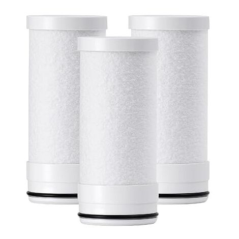 Waterdrop WD-FF-03A Filtre à Charbon de Remplacemen pour Robinet WD-FC-06, Réduit le Chlore de 94,42%, le Mauvais goût et Plus Encore, Dure Jusqu'à 9 Mois (Paquet de 3) (1/5)