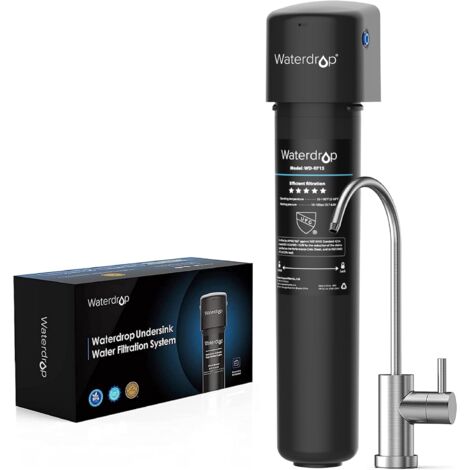 Waterdrop 15UB Système de Filtre à Eau Sous Évier avec Robinet Dédié, 60K Litres de Filtration d'Eau de Grande Capacité, Certifié NSF/ANSI 42, Réduit 99,99% le Plomb, le Chlore, le Mauvais Goût