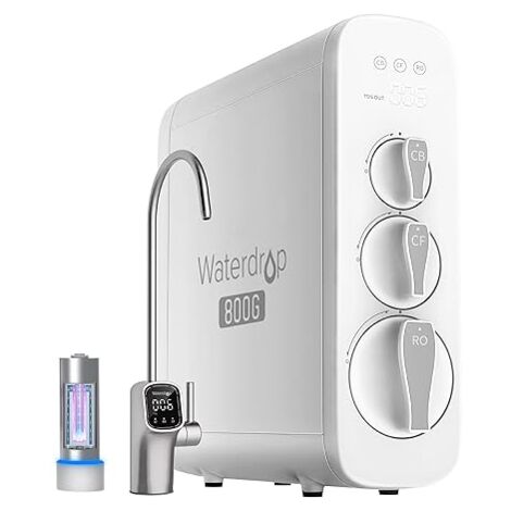 Waterdrop – Système d'osmose inverse 800 GPD – Filtration 9 étapes – Robinet intelligent avec fonction LED – Réduction TDS – Design sans réservoir (1/5)