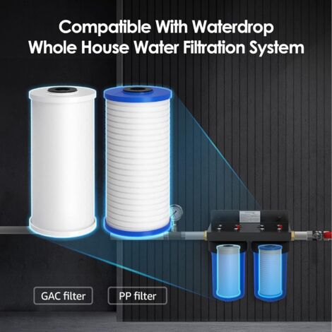 Waterdrop 10 x 4,5 Wasserfilter für das Ganze Haus, Ersatz für WD-WHF21-PG Wasserfiltersystem für das Ganze Haus Waterdrop 10 x 4,5 Wasserfilter für das Ganze Haus, Ersatz für WD-WHF21-PG Wasserfiltersystem für das Ganze Haus