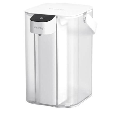 Waterdrop Carafe Filtrante Èlectrique Instantanée 3,5 L, Filtre à Eau de 3 Mois, Système d'Eau Potable Extérieur, Réduit le Calcaire, le Chlore, le Plomb, le Mercure, Blanc (avec Filtre de 1 757L)