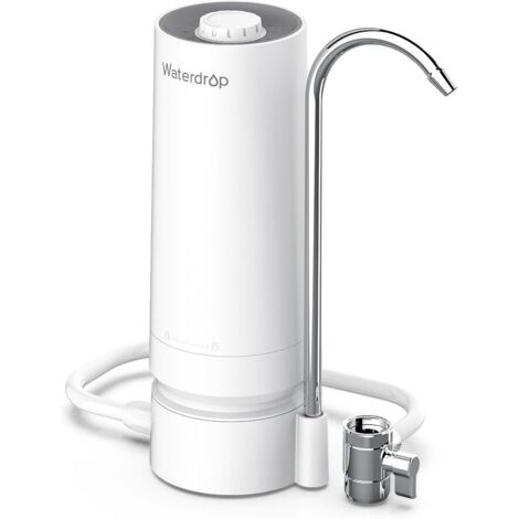 Waterdrop WD-CTF-05 Countertop Water Filter, 4000 Gallon Tap Water Filter with Filter Life Reminder, Reduces Heavy Metals, Bad Odour and 99% Chlorine (1 Filter Included) (1/5)