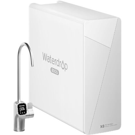 Waterdrop X8 Système d'Osmose Inverse, NSF/ANSI 58&372 Certifié, 800 GPD Filtre à Eau à Osmose Inverse sans Réservoir, 9 Étapes Système de Filtration d'Eau par Osmose Inverse, 2:1 Pure à l'Égout (1/5)