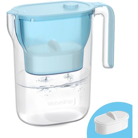 Waterdrop WD-PF-01A Plus Lot De 6 Filtres De Rechange Pour Tous Les Systèmes De Filtration Waterdrop Pour Pichet, Réduit Les PFAS, PFOA/PFOS, Chlore, Dure Jusqu'à 3 Mois Ou 780 Litres