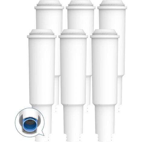 AQUA CREST White Coffee Machine Water Filter Replacement for Jura® 60209 White, 64553, 7520, 68739 - Compatible with Various Models of Jura® Capresso®, Impressa®, 6 Pack (1/5)