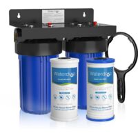 Waterdrop Système de Filtration d'Eau pour Toute la Maison, avec Filtre à Charbon et Sédiment, Filtration en 5 Étapes, Réduction du Plomb, Chlore, des Odeurs et du Goût, 5 Microns WD-WHF21-PG