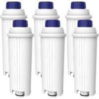 AQUA CREST Filtre à Eau pour Machine à Café, Remplacement pour De'Longhi® DLSC002, SER3017 & 5513292811 - Incluant les Versions de la Série ECAM, Esam, ETAM (6)